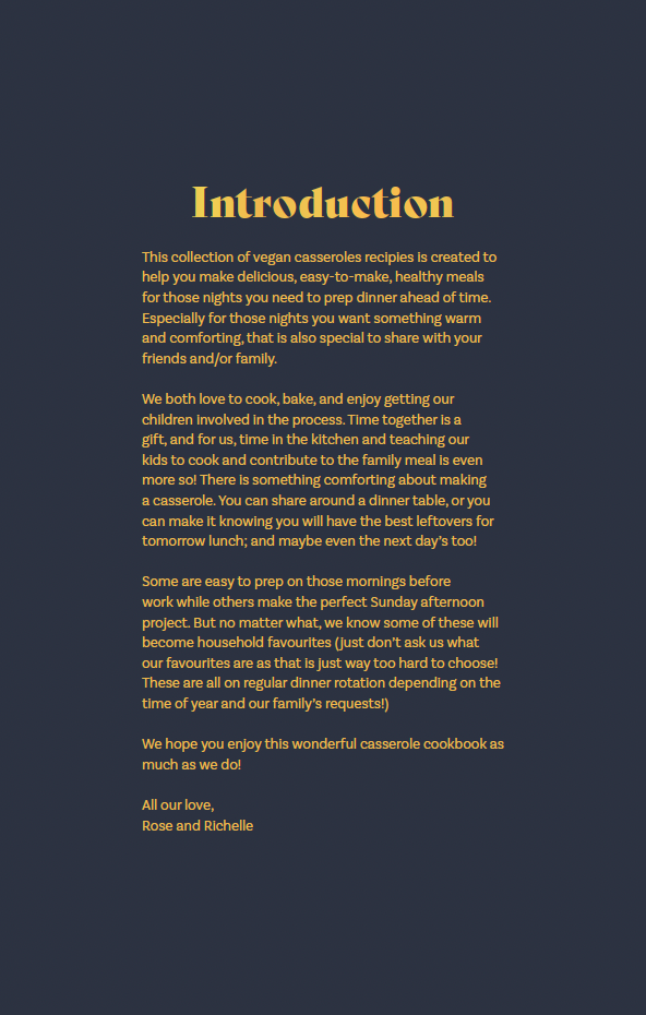 Vegan Casseroles E-Book