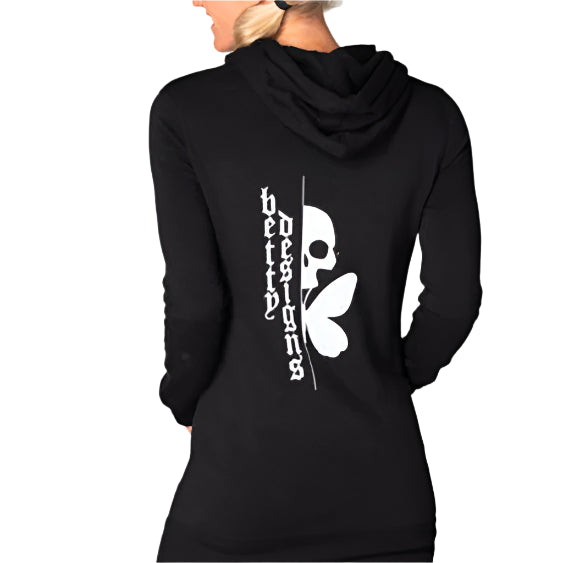 Betty Designs Tattoo Hoodie Sweatshirt Dress